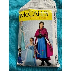 McCalls 370 sewing pattern frozen Anna Elsa costume adult size S M L XL